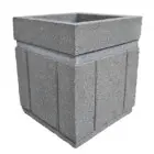Concrete planter in gray color.