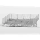 3D model of bleachers in white.