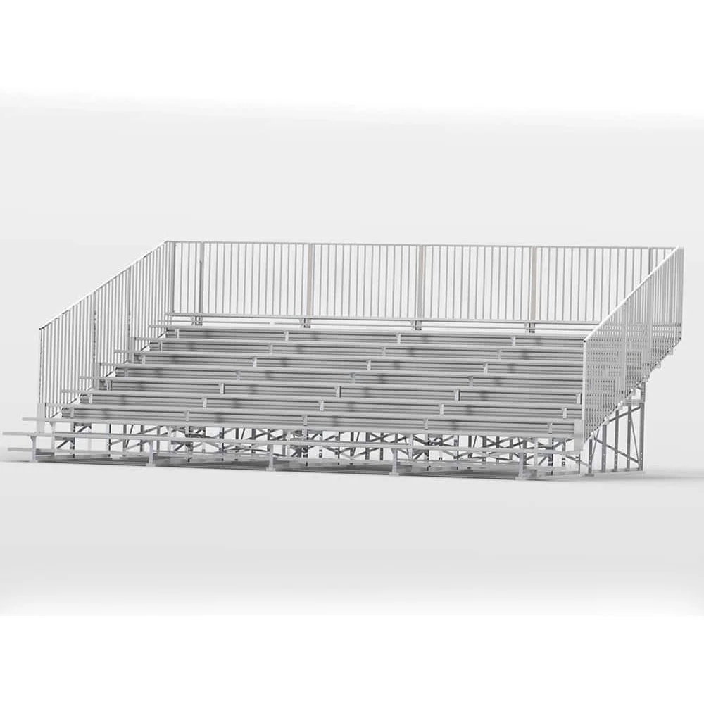 bla10a27v4f4 3D model of bleachers in white.