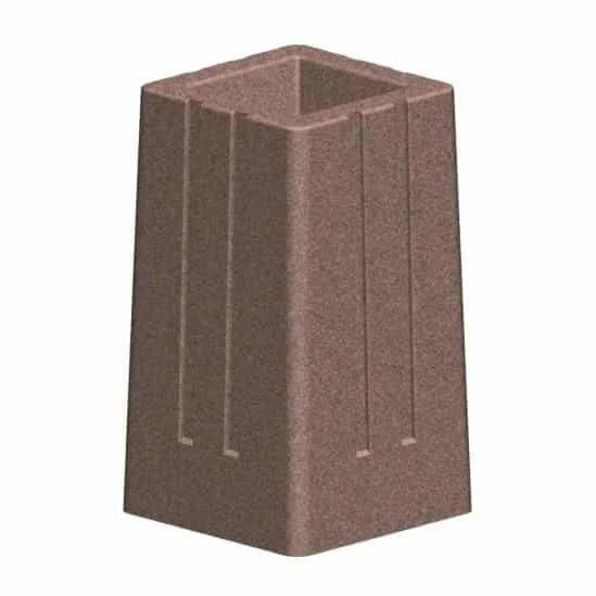 Brown plastic corner post.