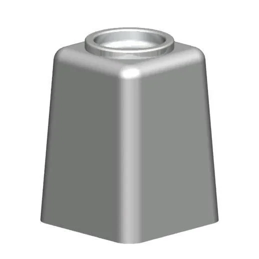 css1521 Metallic gray cone-shaped object.