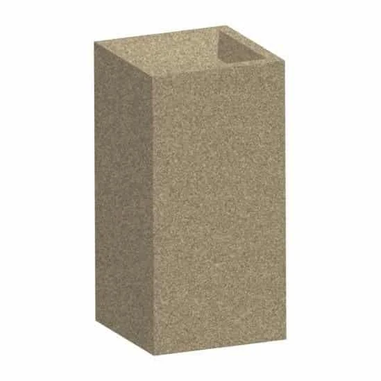 Beige textured rectangular object.
