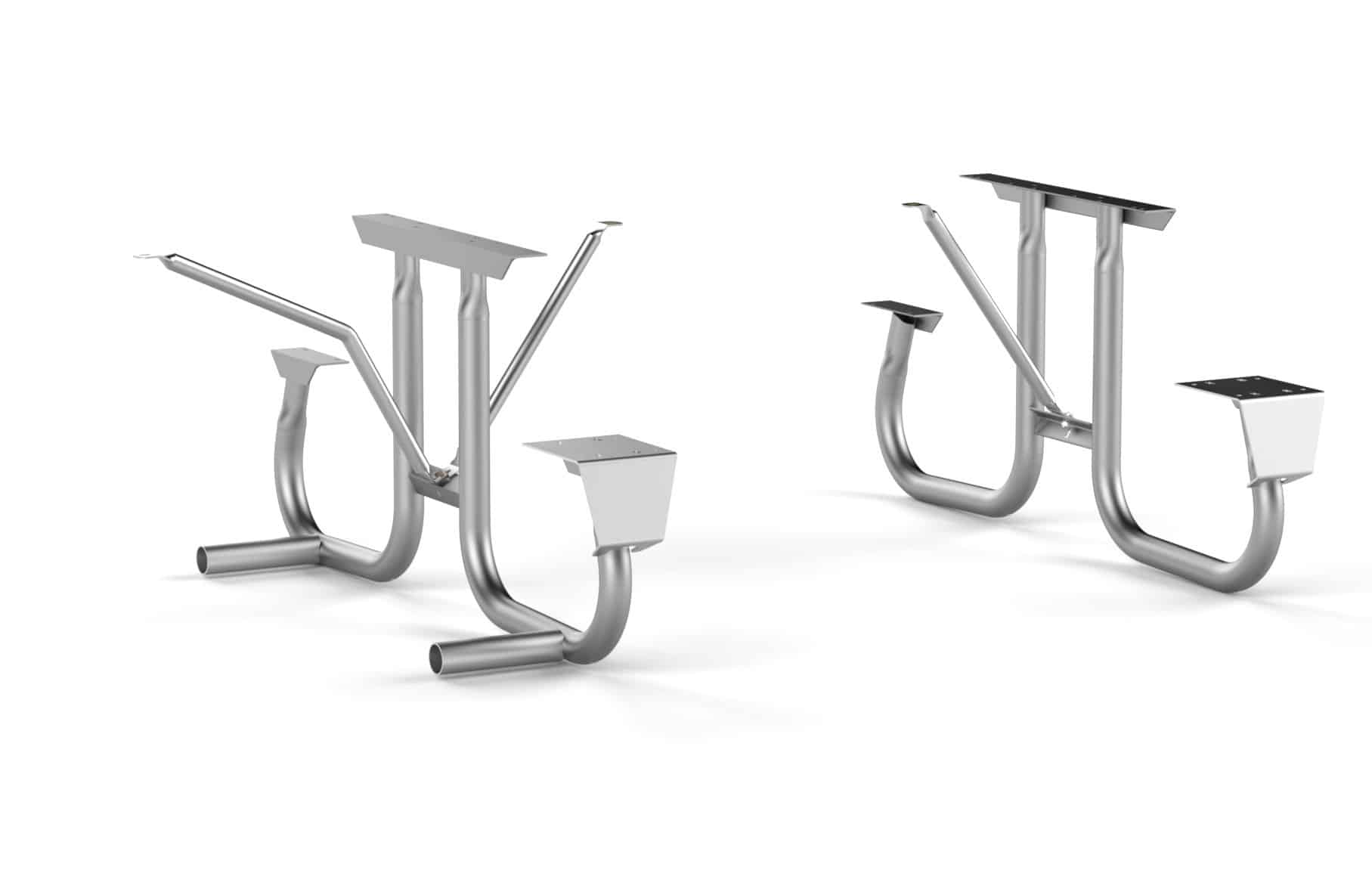 Stainless steel exercise equipment for physical therapy.