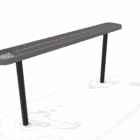 Bench on a cracked surface.