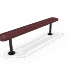 Red bench on a white background.