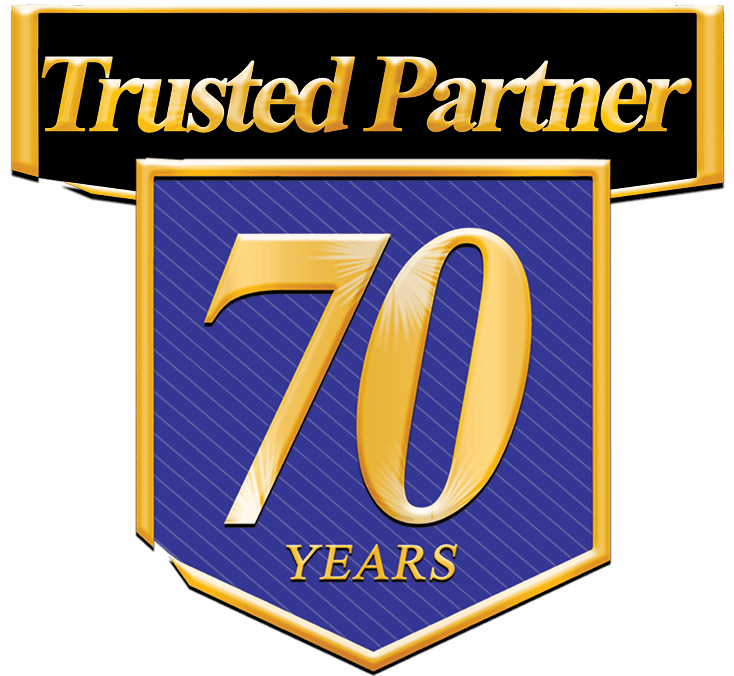 70 Years Trusted Partner logo.