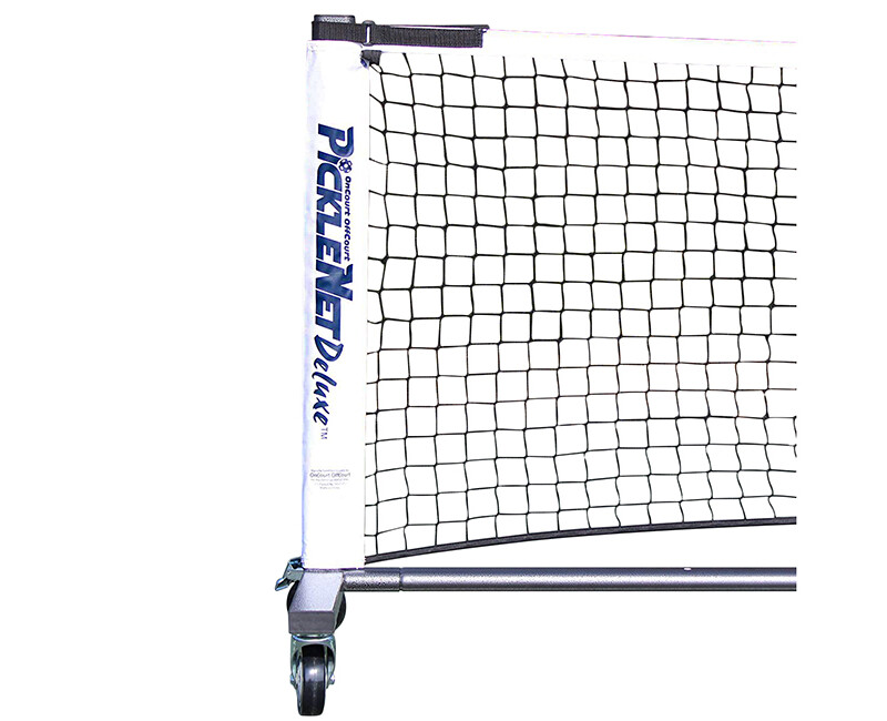 Pickleball net on wheels.